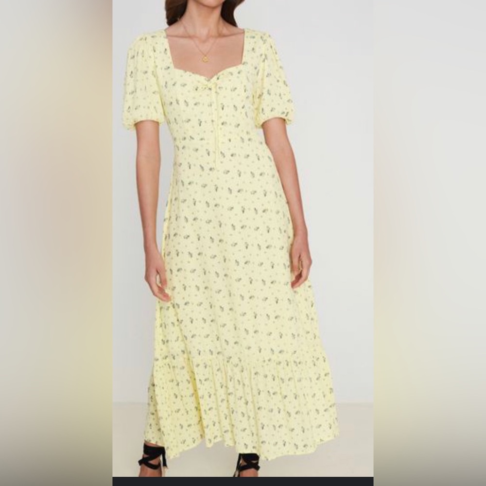 Faithful The Brand- Linnie Midi Dress LA Somita Floral- Size 8 US